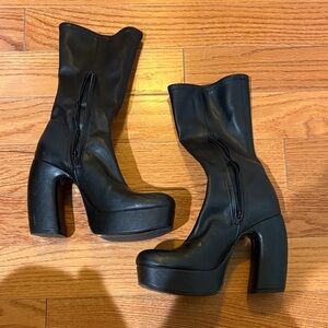 Zara Black Platform Boots